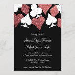 Invitation Destiny Las Vegas Mariage Inviter Rose Gold Partie<br><div class="desc">parties scintillant en or rose sur noir est parfait pour un mariage Vegas glitzy et romantique,  tout ce dont vous avez besoin est l'amour et un témoin ou deux!</div>