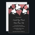 Invitation Destiny Las Vegas Mariage Inviter Rose Gold Partie<br><div class="desc">parties scintillant en or rose sur noir est parfait pour un mariage Vegas glitzy et romantique,  tout ce dont vous avez besoin est l'amour et un témoin ou deux!</div>