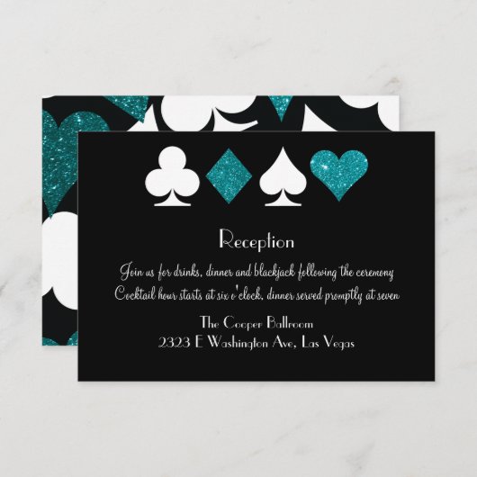 Invitation Destiny Las Vegas Réception Parties scintillant Tu (Devant / Derrière)