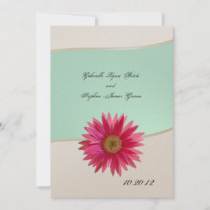 Invitation Destiny Pink Gerbera