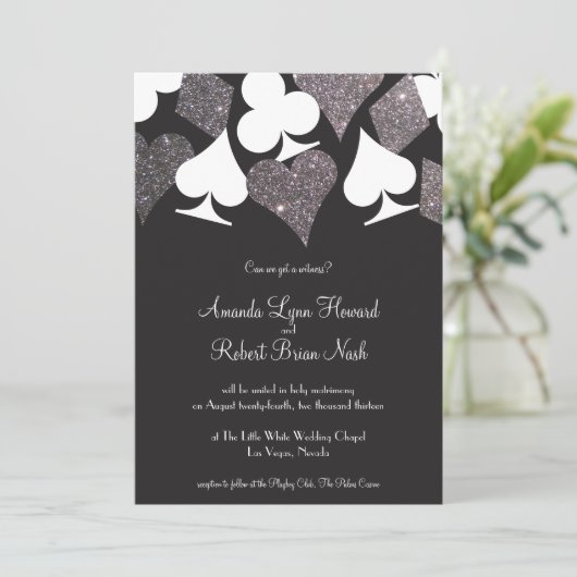 Invitation Destiny Vegas Mariage Inviter Faux Parties scintil (Debout devant)