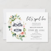 Invitation Détachons sa douche à lingerie florale (Devant)