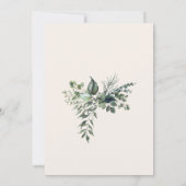 Invitation Détail de mariage à la verdure crème (Dos)