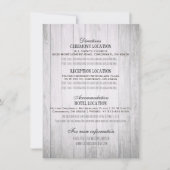 Invitation Détail de mariage Broderie Fleur de soleil Bois et (Devant)