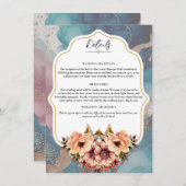Invitation Détail de Mariage Élégant - Modèle Éditable (Devant / Derrière)