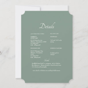 Invitation Détail de mariage floral d'hortensia blanc sauge f