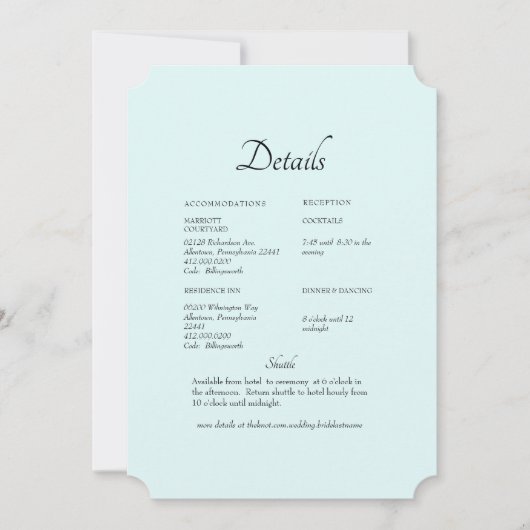 Invitation Détail de mariage floral d'hydrangea blanc écume d (Devant)
