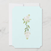 Invitation Détail de mariage floral d'hydrangea blanc écume d (Dos)