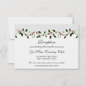 Invitation Détail de réception de mariage aux baies rouges de (Devant)