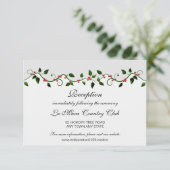 Invitation Détail de réception de mariage aux baies rouges de (Debout devant)