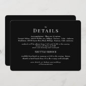 Invitation Détail du Mariage de la Chine noire (Devant / Derrière)