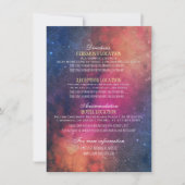 Invitation Détail du mariage Gorgeous Star Nebula Constellati (Devant)