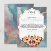 Invitation Détail élégant du mariage Slip - Modèle éditable (Devant / Derrière)