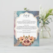 Invitation Détail élégant du mariage Slip - Modèle éditable (Debout devant)