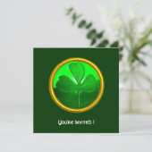 Invitation Détail shamrock du COEUR CÉLTIQUE DE SAINT PATRICK (Debout devant)