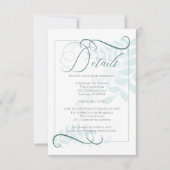 Invitation DÉTAILS | Accents Jade Green Feuilles de Monnaie W (Devant)