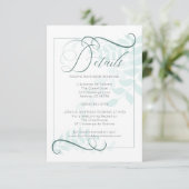 Invitation DÉTAILS | Accents Jade Green Feuilles de Monnaie W (Debout devant)