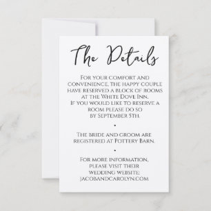 Invitation Détails Bohème Rustique Simples et Propres Écrits