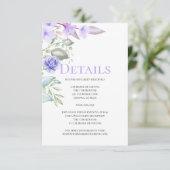 Invitation DÉTAILS | Bouquet de printemps floral lavande (Debout devant)