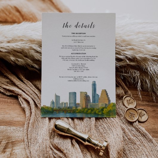 Invitation Details  Card- AUSTIN TEXAS DETAILS