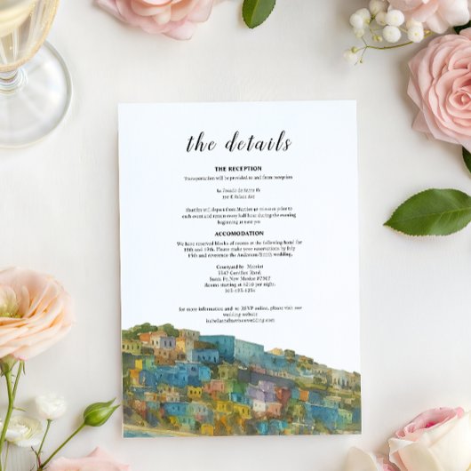 Invitation Details  Card- Puerto Rico