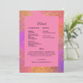 Invitation Détails colorés de mariage ethnique indien (Debout devant)