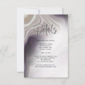 Invitation Détails d'Agate prune poussiéreuse (Devant)