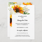 Invitation Détails de changement de date de fleurs de tournes (Devant / Derrière)