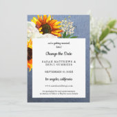 Invitation Détails de changement de date de la florale de tou (Debout devant)