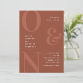 Invitation Détails de code QR de mariage avec typographie Ter (Debout devant)