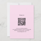 Invitation Détails de code QR florales rose violet RSVP maria (Dos)