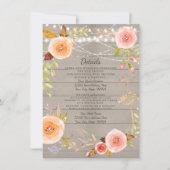 Invitation Détails de la réception Twinkle rustique Lumière B (Devant)