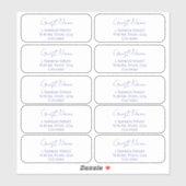 Invitation Détails de l'invité Sticker transparent (Feuille)
