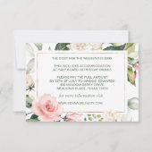 Invitation Détails de l'itinéraire du week-end de Floral Bach (Dos)