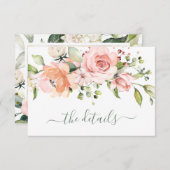 Invitation Détails de l'itinéraire du week-end de Floral Bach (Devant / Derrière)