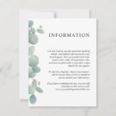 Invitation Détails de mariage à la verdure d'eucalyptus à l'a (Devant)