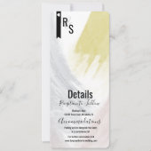 Invitation Détails de mariage Abstrait Moderne Moutarde Blush (Devant)