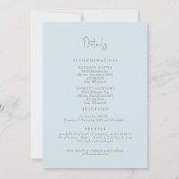 Détails de mariage bleu ciel inclus