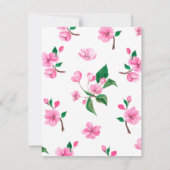 Invitation Détails de mariage Cerisier en Fleur Annexe (Dos)