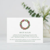 Invitation Détails de mariage Couronne d'Hiver (Debout devant)