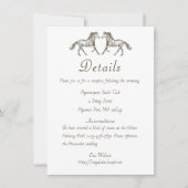 Invitation Détails de mariage de campagne Cheval Brun Rustiqu (Devant)