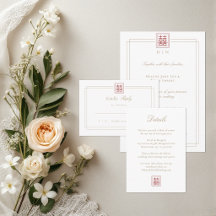 Détails de mariage Double Joie Élégant Moderne