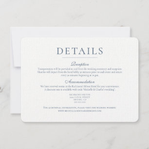 Invitation Détails de mariage élégants minimalistes simples I