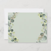 Invitation Détails de mariage Eucalyptus Verdure Succulent (Dos)