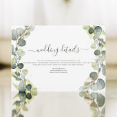 Invitation Détails de mariage Eucalyptus Verdure Succulent