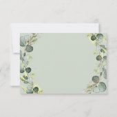 Invitation Détails de mariage Eucalyptus Verdure Succulent (Dos)