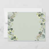 Invitation Détails de mariage Eucalyptus Verdure Succulent (Dos)