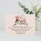 Invitation Détails de mariage Floral de citrouille d'automne (Debout devant)