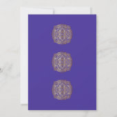 Invitation Détails de mariage Mandala Royal Blue (Dos)