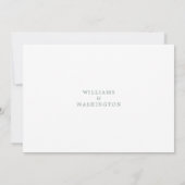 Invitation Détails de mariage simple feuillage tropical Sage (Dos)